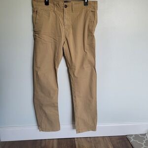 American Eagle Mens Skinny Chino Pants Khaki Tan 34/32 Straight Leg Slim Fit